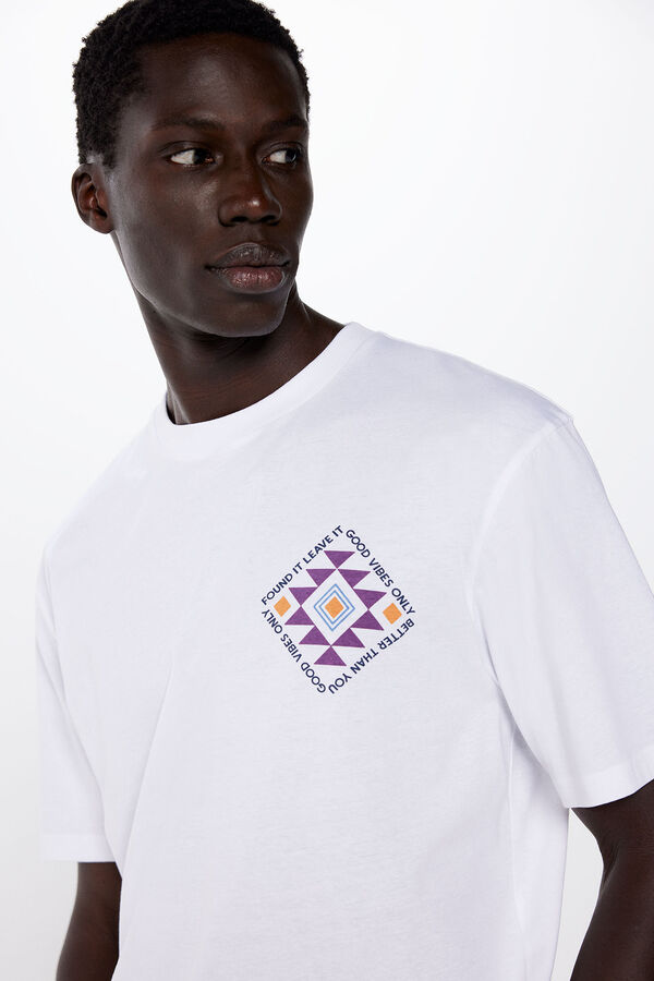 Springfield Camiseta &eacute;tnica blanco