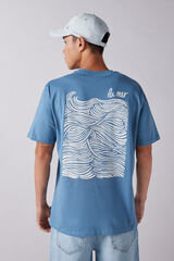 Springfield Camiseta la mer acuarela azul