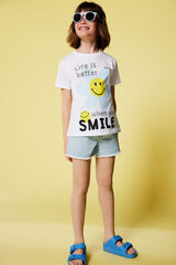 Springfield Kids T-shirt "Smiley" de menina estampado
