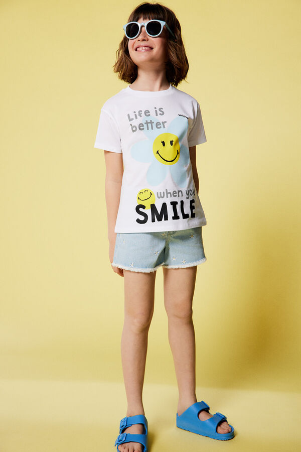 Springfield Kids T-shirt "Smiley" de menina estampado