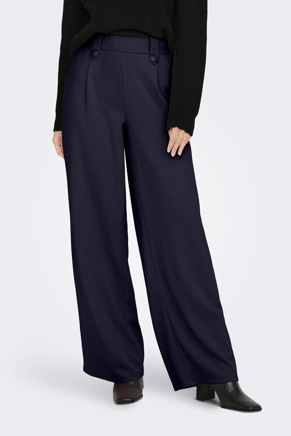 Only Pantal&oacute;n de vestir de mujer estilo Palazzo azul