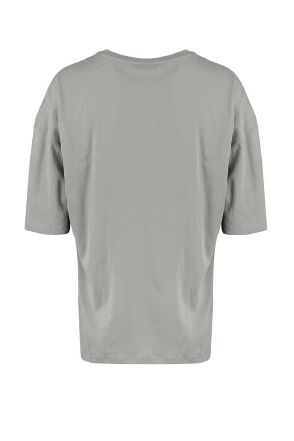 Trendyol T-shirt de manga curta cinzento