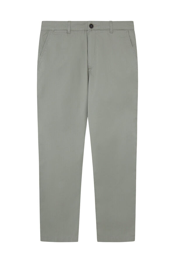 Springfield Pantalón chino ligero slim fit verde
