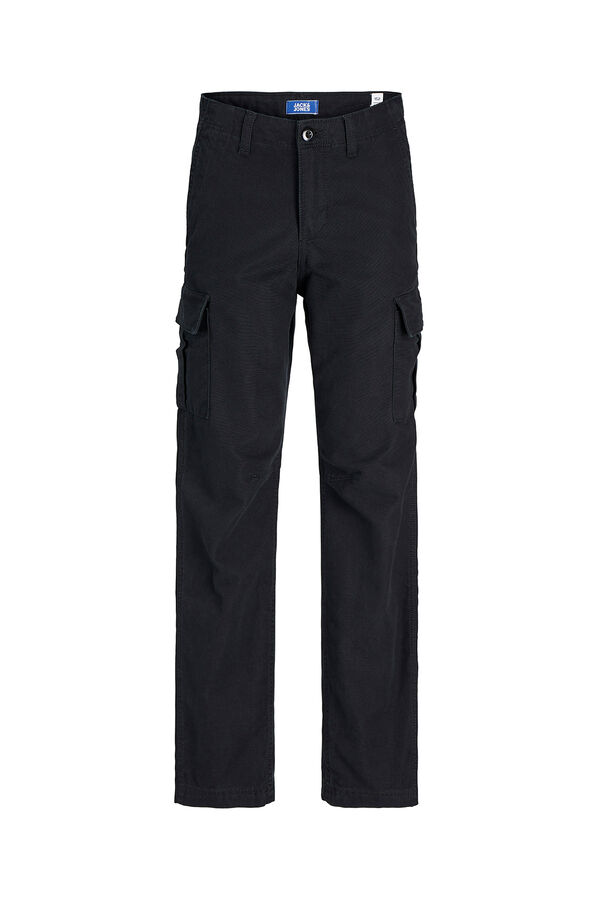 Jack & Jones Junior Pantal&oacute;n cargo regular fit negro