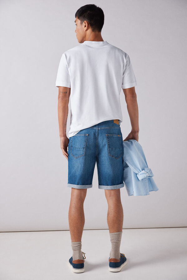 Springfield Bermudas de ganga slim fit azul