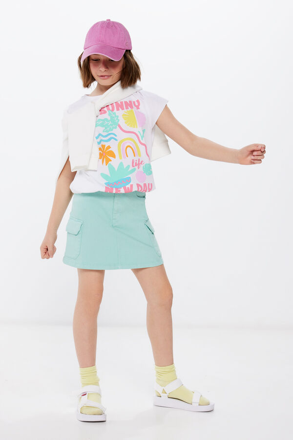 Springfield Kids Saia cargo menina verde