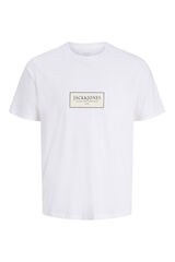 Jack & Jones Junior Camiseta b&aacute;sica logo blanco