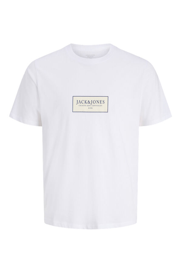 Jack & Jones Junior Camiseta b&aacute;sica logo blanco