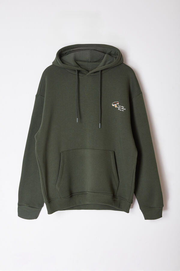 Trendyol Sweatshirt com capuz Caqui escuro