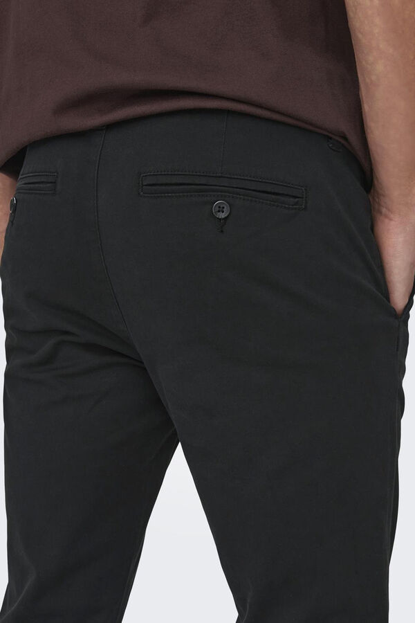 Only & Sons cal&ccedil;as chino slim fit masculinas cinzento