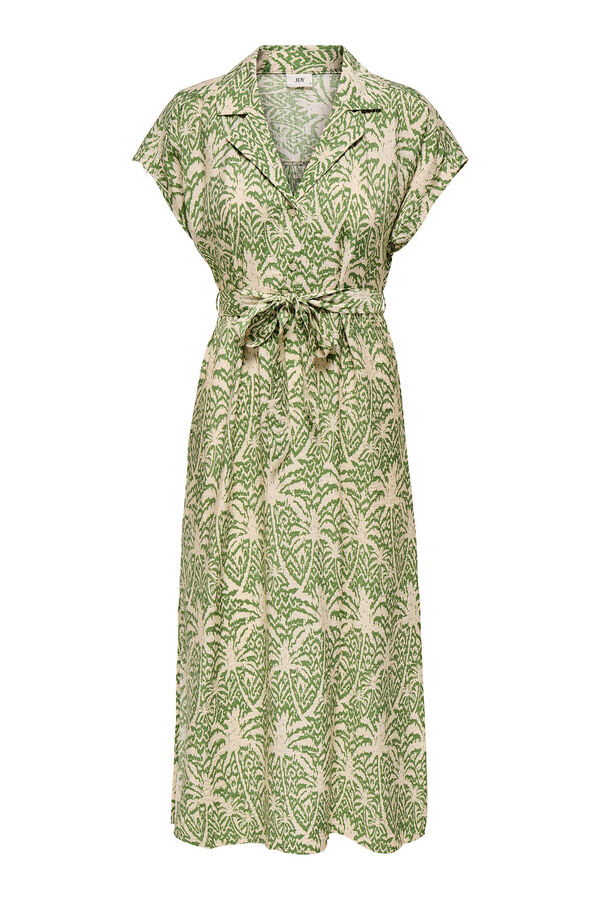 JDY Vestido midi camiseiro verde