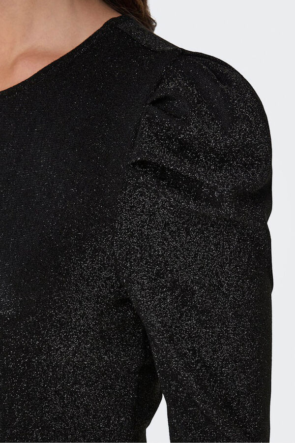 Only Blusa con glitter negro