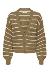 JDY Cardigan de raias cru