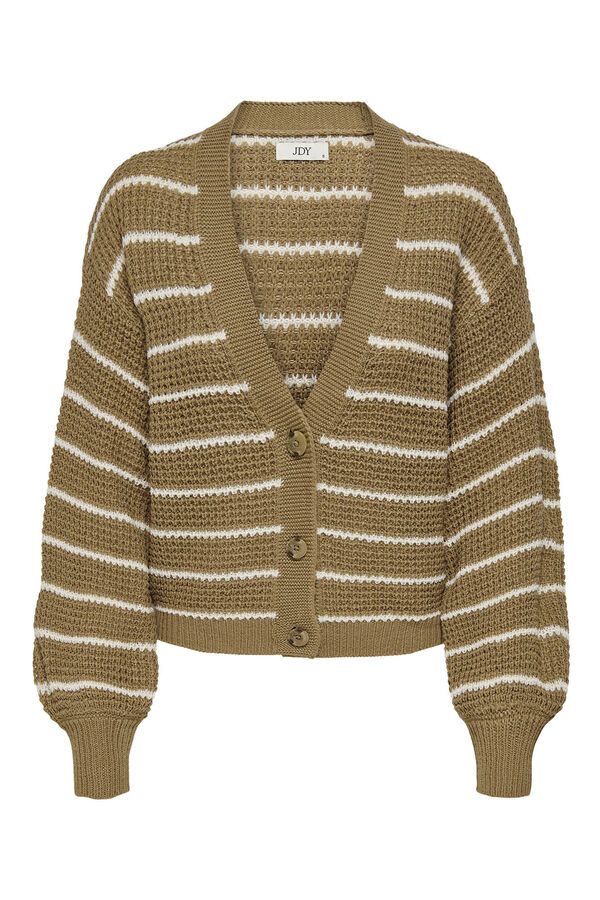 JDY Cardigan de raias cru
