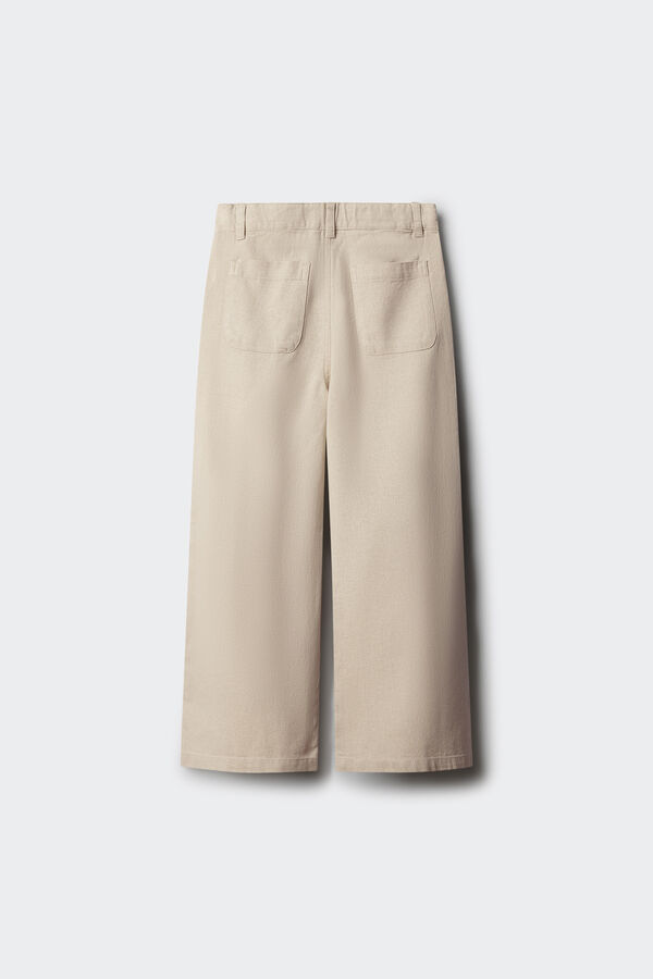 Springfield Kids Cal&ccedil;as culotte de linho para menina bege