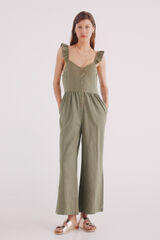 Springfield Mono largo tirantes volantes algodón gris