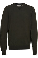 Blend Jersey de punto con cuello redondo kaki