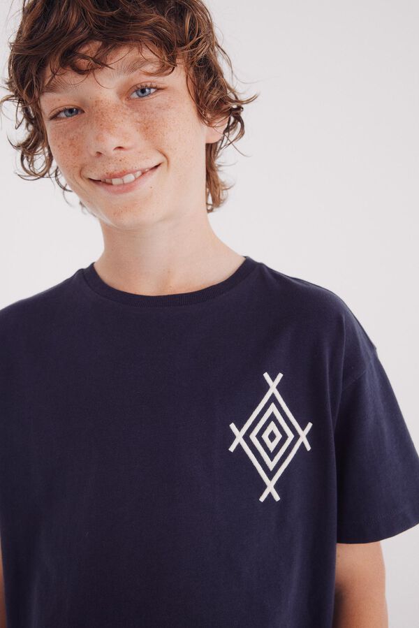 Springfield Kids Camiseta rombo niño azul