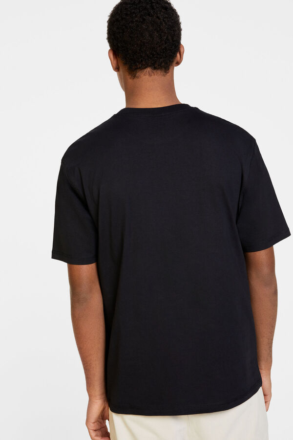 Springfield Camiseta básica bolsillo parche negro