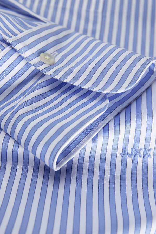 Jack & Jones Camisa Oxford de algod&oacute;n azul