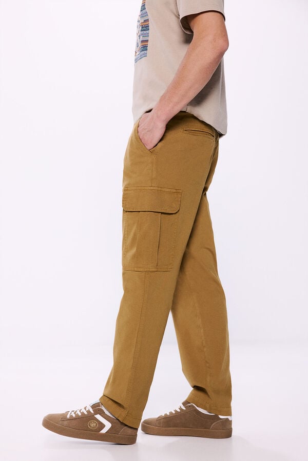 Springfield Pantal&oacute;n cargo lavado nude