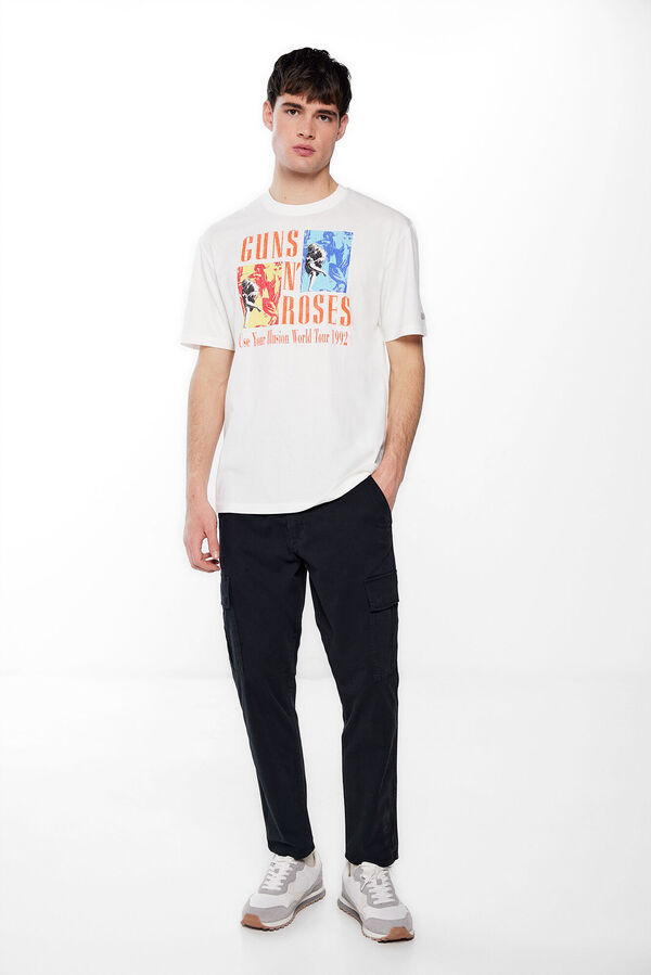 Springfield Camiseta Guns and Roses marfil
