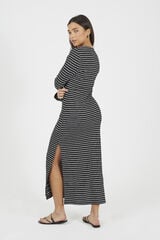 Brave Soul Vestido a rayas negro