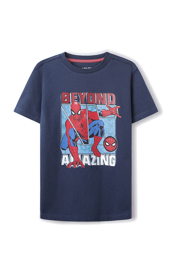 Springfield T-shirt Spiderman menino azulado