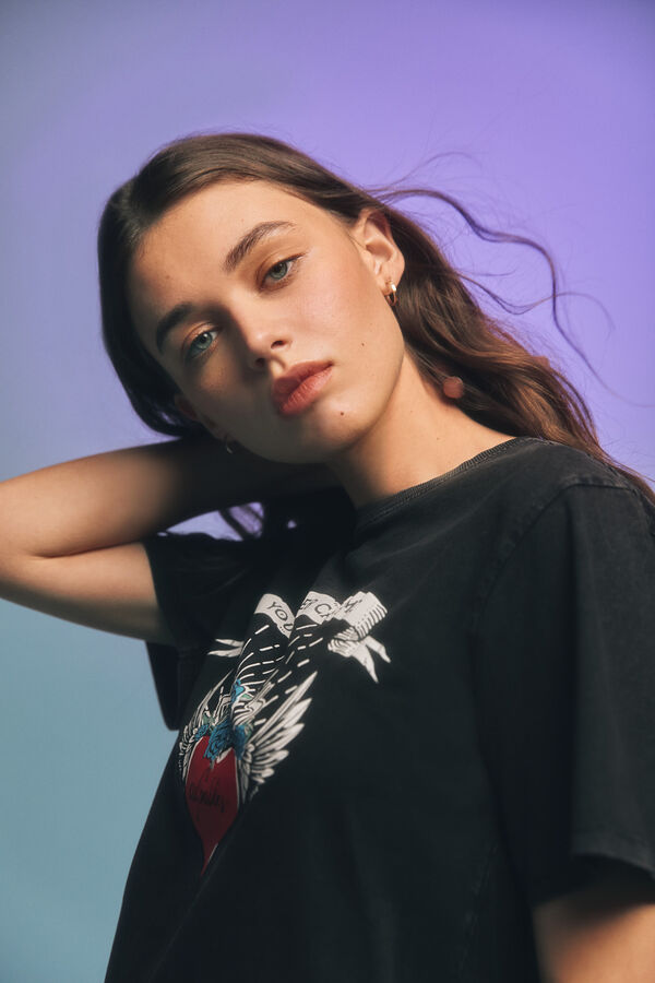 Springfield Camiseta "You´ll never catch me" negro