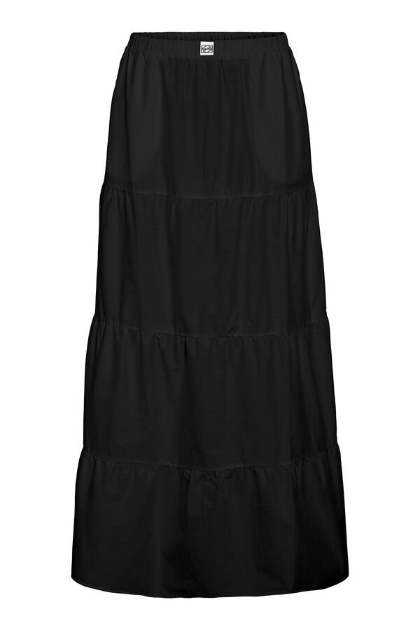Noisy May Saia longa de popelina camponesa preto