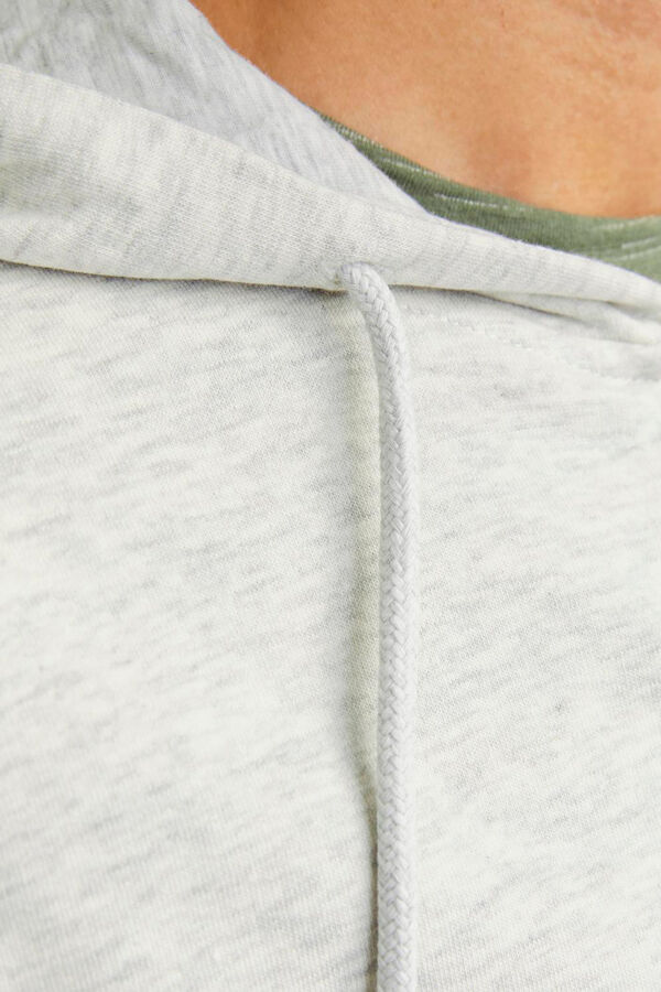 Jack & Jones Sweatshirt com capuz padr&atilde;o branco