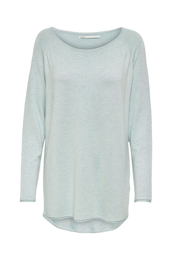 Only Jersey de punto cuello redondo azul