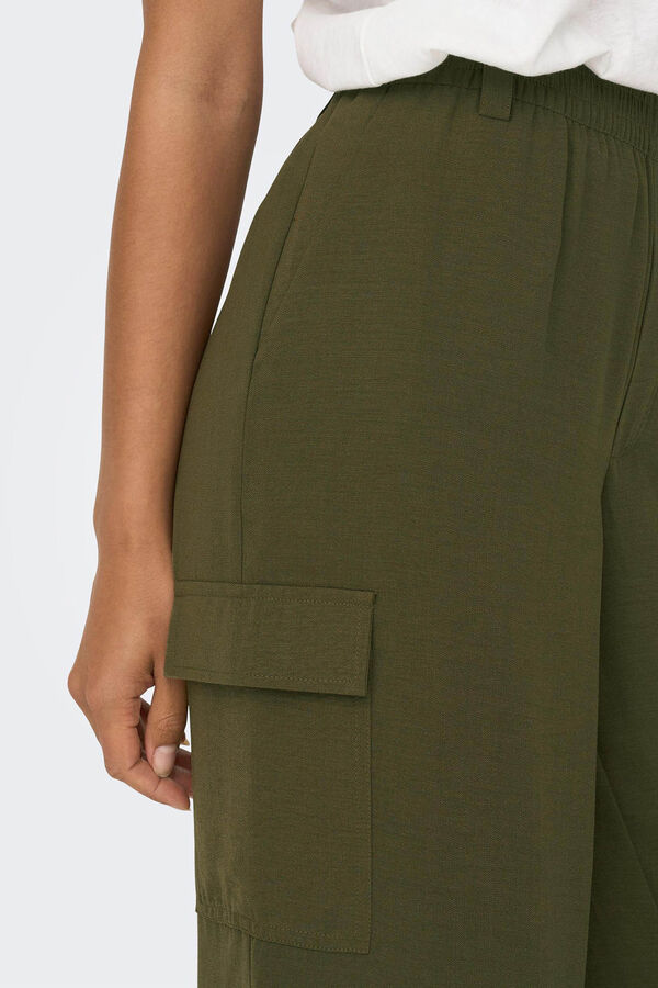 Springfield Pantalón cargo fluido verde