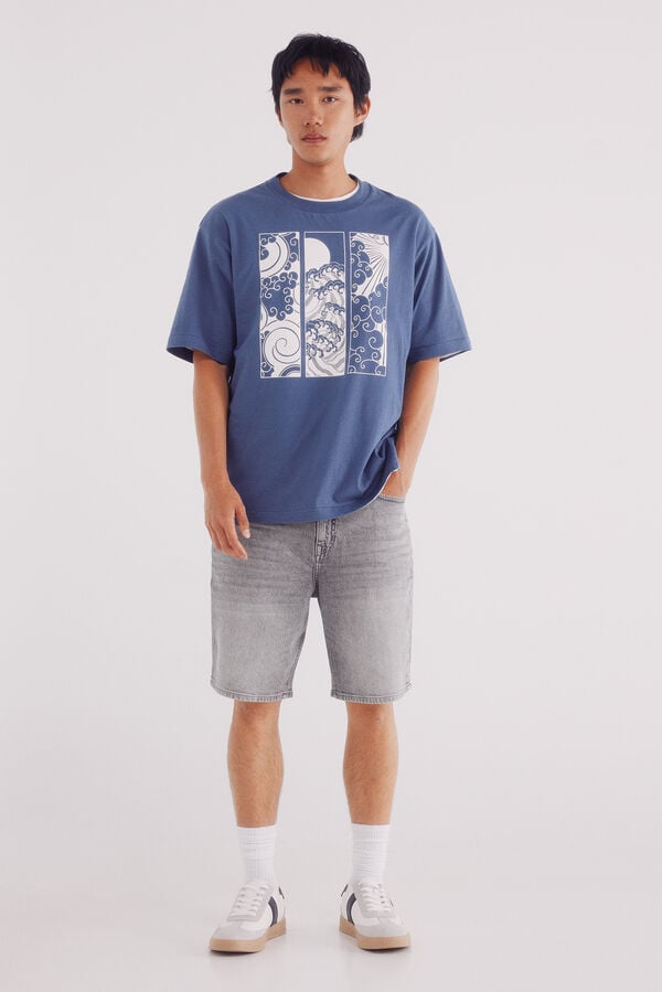 Springfield Camiseta Paisagem azul