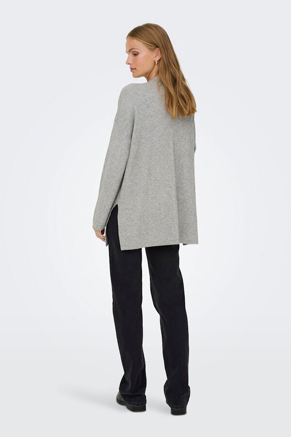 Only C&aacute;rdigan midi con bolsillos gris