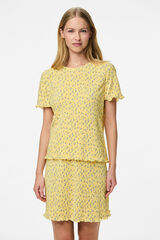 Pieces T-shirt de manga curta amarelo