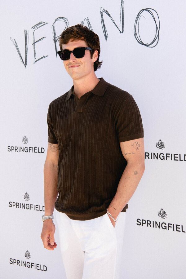 Springfield Camisola manga curta gola polo  cru