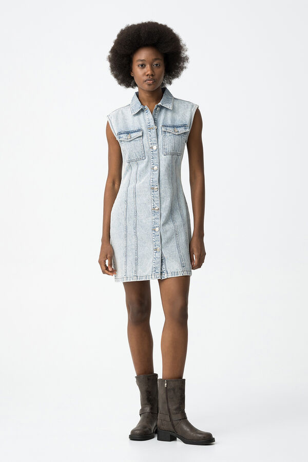 Tiffosi Vestido Denim azul