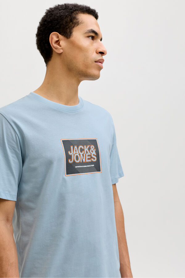 Jack & Jones Camiseta b&aacute;sica con logo azul