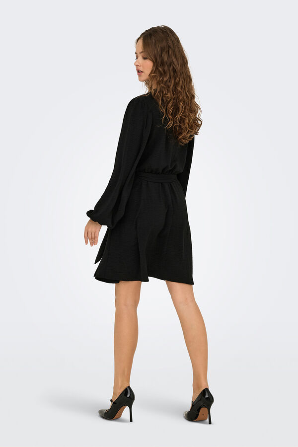 JDY Vestido curto esvoa&ccedil;ante preto