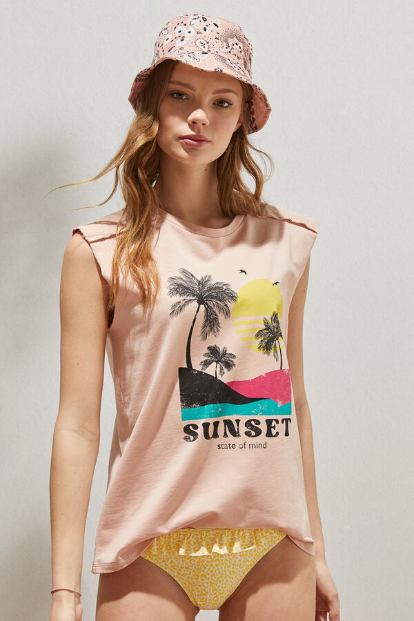 Springfield Camiseta "Sunset" algodón orgánico gris claro