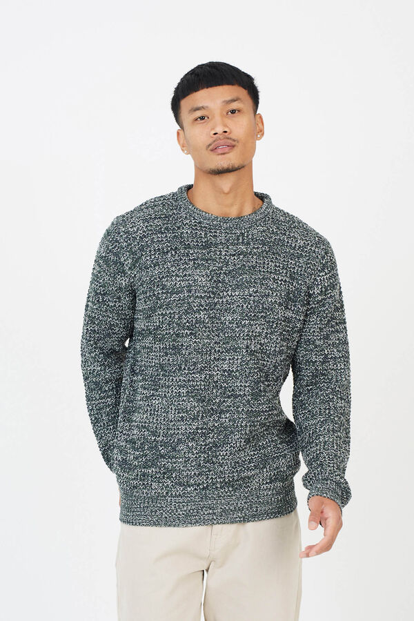 Brave Soul Camisola jaspeada verde