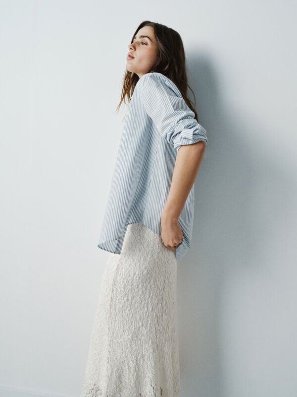 High Spirits Blusa rosa blush azul