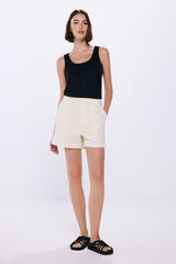 Springfield Shorts algodón bolsillos beige
