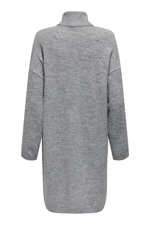 Only Vestido de punto de manga larga gris