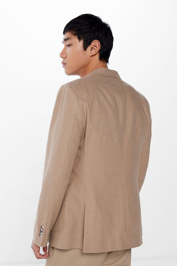 Springfield Blazer linho - algod&atilde;o castanho