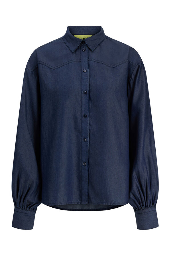 Jack & Jones Camisa manga globo azul