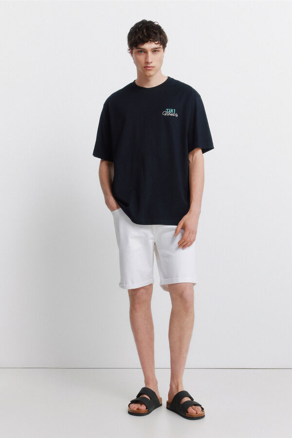 Springfield Bermudas 5 bolsos lavada slim fit branco