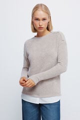 Springfield Camisola chenille combinada cru