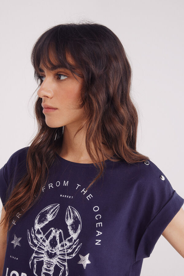 Springfield Camiseta "Lobster club" azul